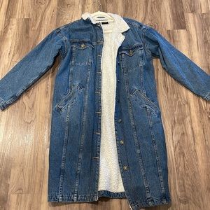 Long jean jacket